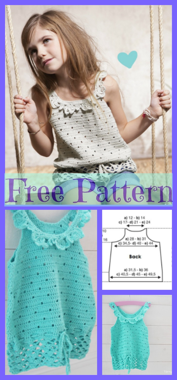 diy4ever- Crochet Girls Top - Free Patterns 