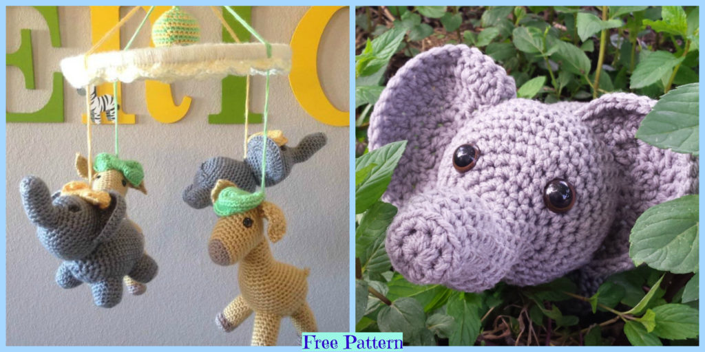 diy4ever-Cute Crochet Elephant - Free Pattern