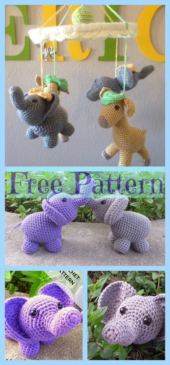 diy4ever-Cute Crochet Elephant - Free Pattern 