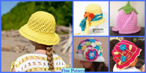 diy4ever-6 Summer Sun Hats - Free Crochet Patterns F