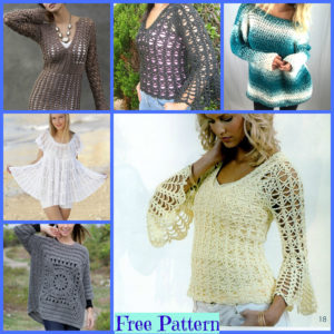 Pretty Crochet Sweaters - Free Patterns - DIY 4 EVER