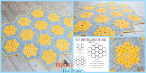 diy4ever-Crochet Granny Hexagon Rug - Free Pattern