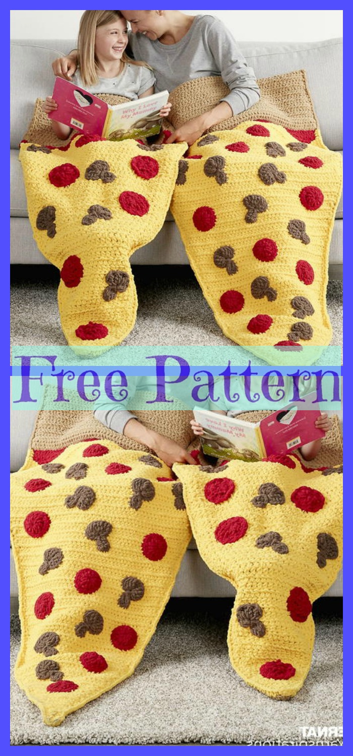 Crochet-Pizza-Throw-Blankets-Free-Patterns