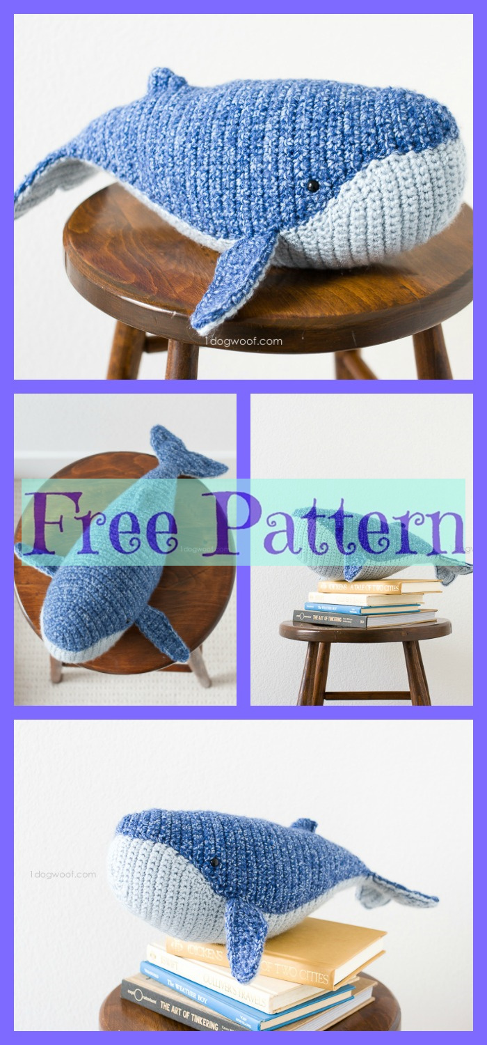 diy4ever-Crochet Blue Whale Amigurumi - Free Patterns 
