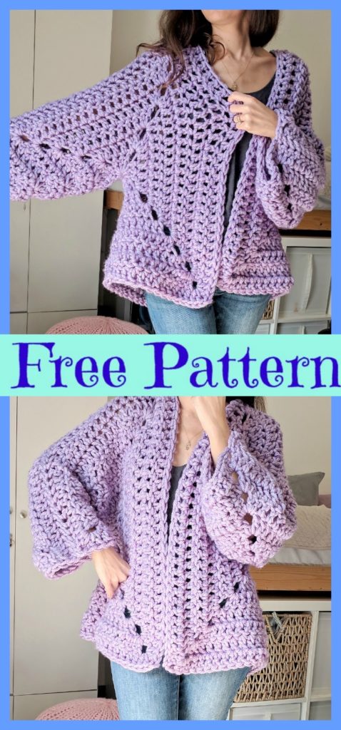 Crochet Chunky Cardigans - Free Patterns - DIY 4 EVER