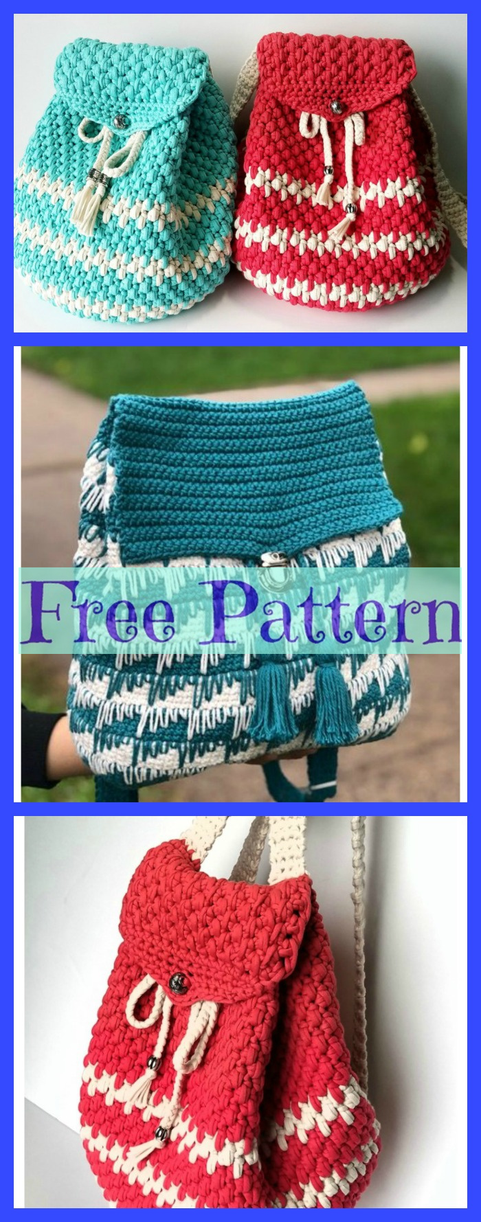 diy4ever-Crochet School Backpack - Free Patterns 