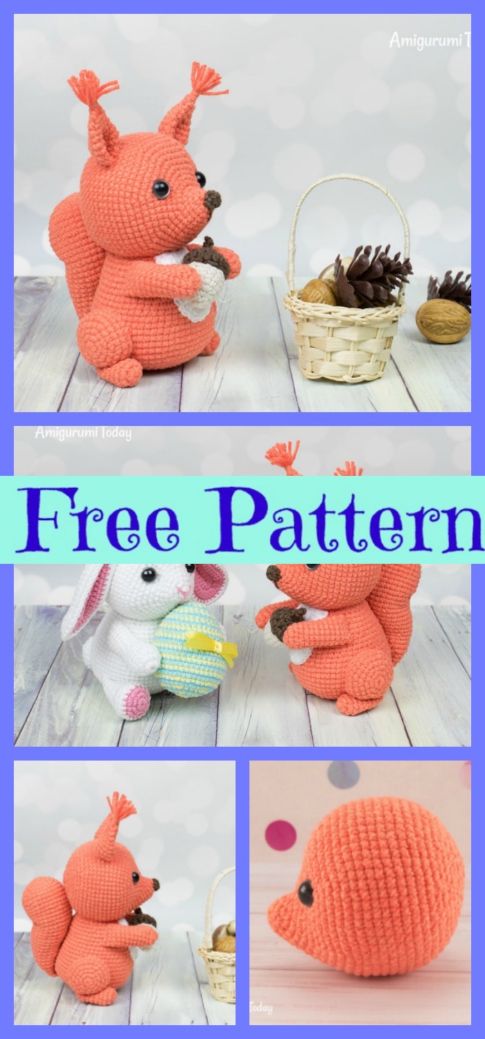 diy4ever-Crochet Squirrel Amigurumi - Free Patterns 