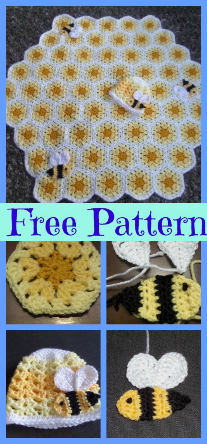 Crochet Buzzy Bee Baby Blanket - Free Pattern