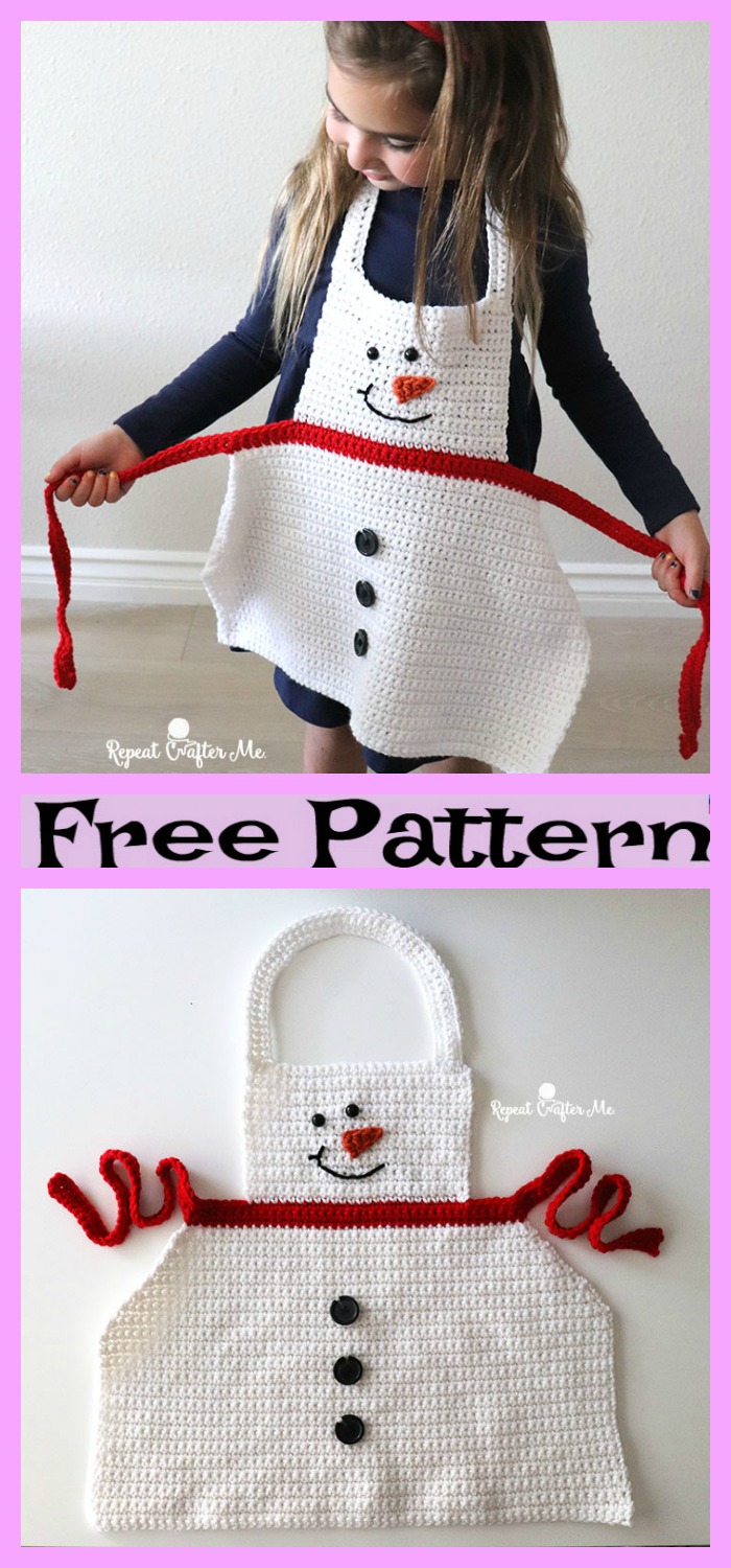 diy4ever-Crochet Christmas Aprons - Free Patterns 