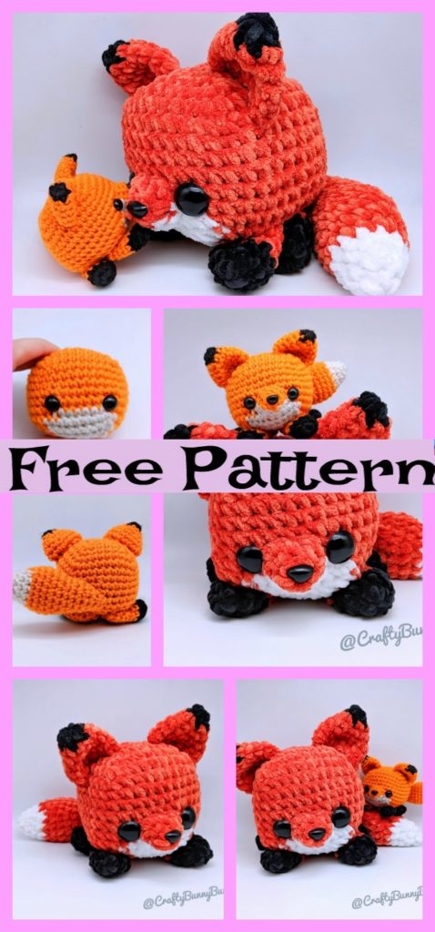 Crochet Cube Fox Amigurumi - Free Pattern - DIY 4 EVER