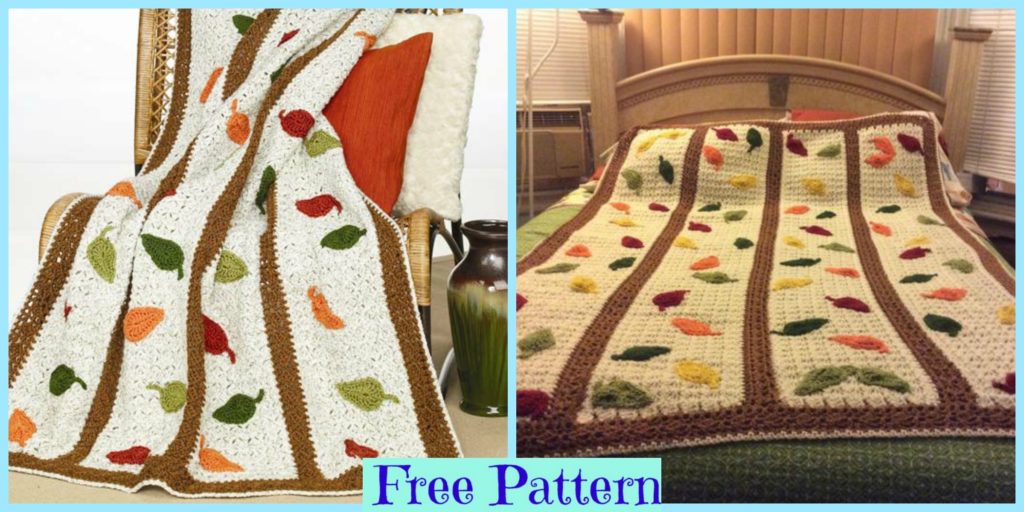 diy4ever-Crochet Falling Leaf Afghan - Free Pattern