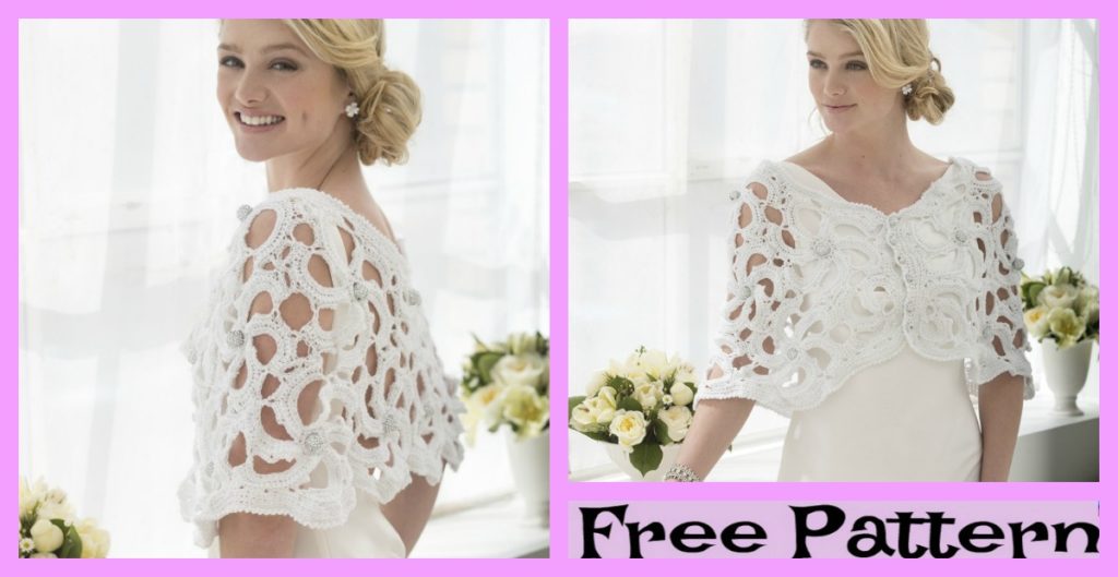 diy4ever-Crochet Wedding Capelet - Free PATTERN