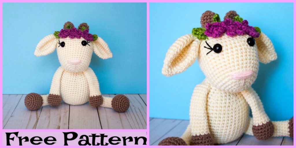 diy4ever-Cute Crochet Goat Amigurumi - Free Pattern