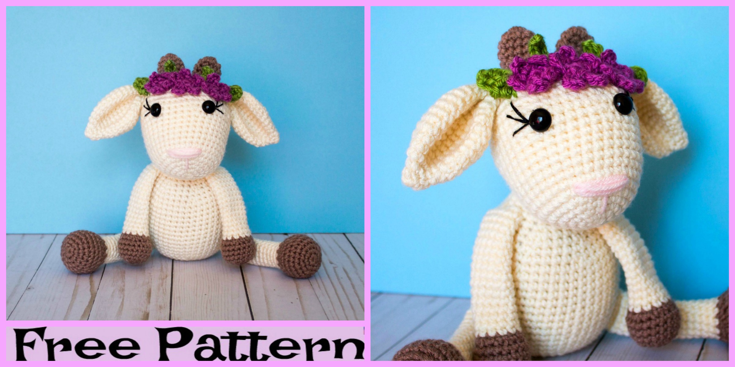Cute Crochet Goat Amigurumi – Free Pattern