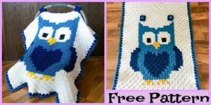 DIY4ever-Crochet Owl Car Seat Canopy - Free Pattern
