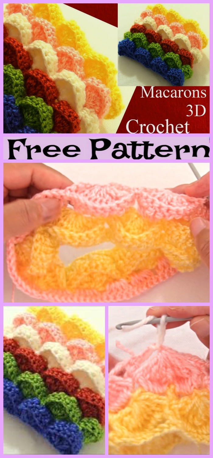 diy4ever-3D Marshmallow Stitch Free Crochet Pattern