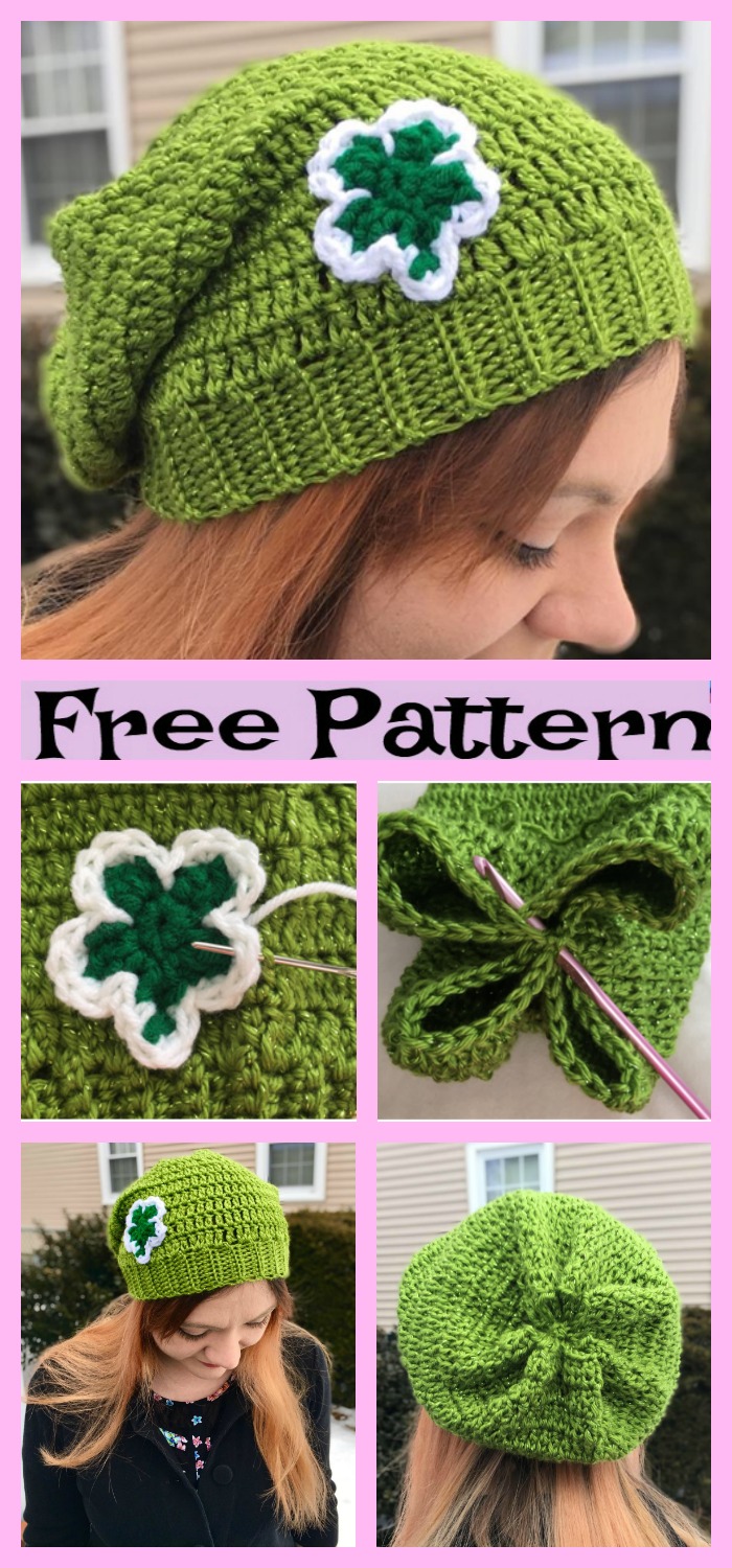 diy4ever-Cozy Crochet Slouchy Hats - Free Patterns 