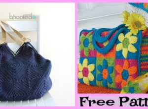 Crochet Granny Square Tote – Free Patterns