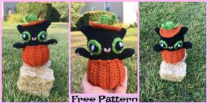 diy4ever-Crochet Halloween Pumpkin Kitty – Free Pattern