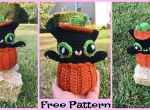 Crochet Halloween Pumpkin Kitty –  Free Pattern