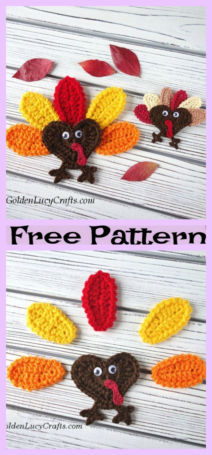 diy4ever-Crochet Heart Turkey - Free Patterns 