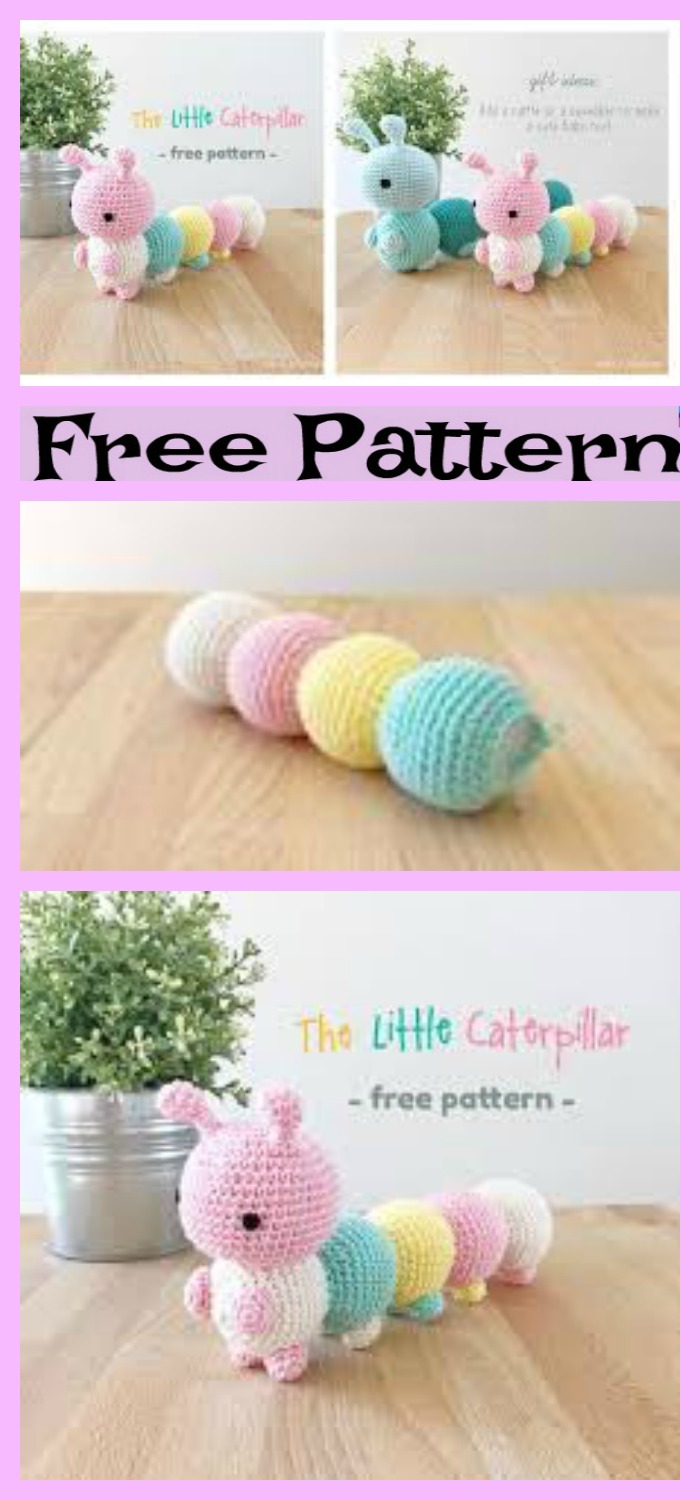 diy4ever-Crochet Little Caterpillar - Free Pattern 