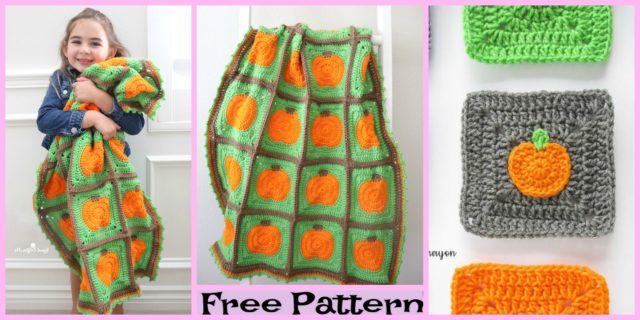Crochet Pumpkin Patch Blanket – Free Pattern