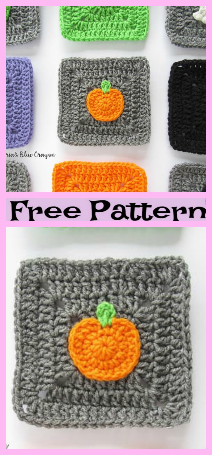 diy4ever-Crochet Pumpkin Patch Blanket - Free Pattern 
