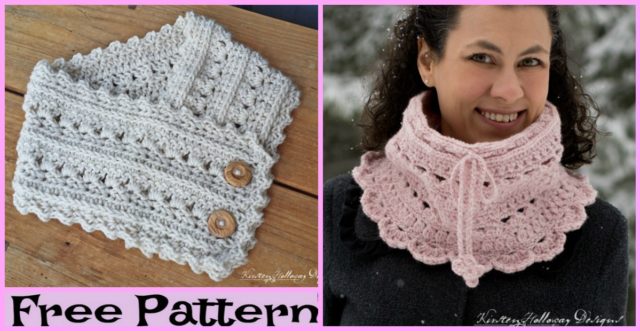 Crochet Secret Garden Neck Warmers – Free Pattern