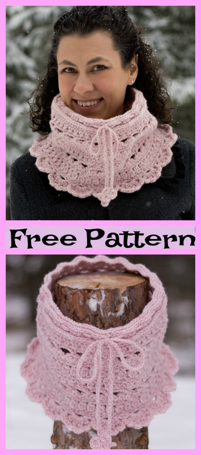 diy4ever-Crochet Secret Garden Neck Warmers - Free Pattern 