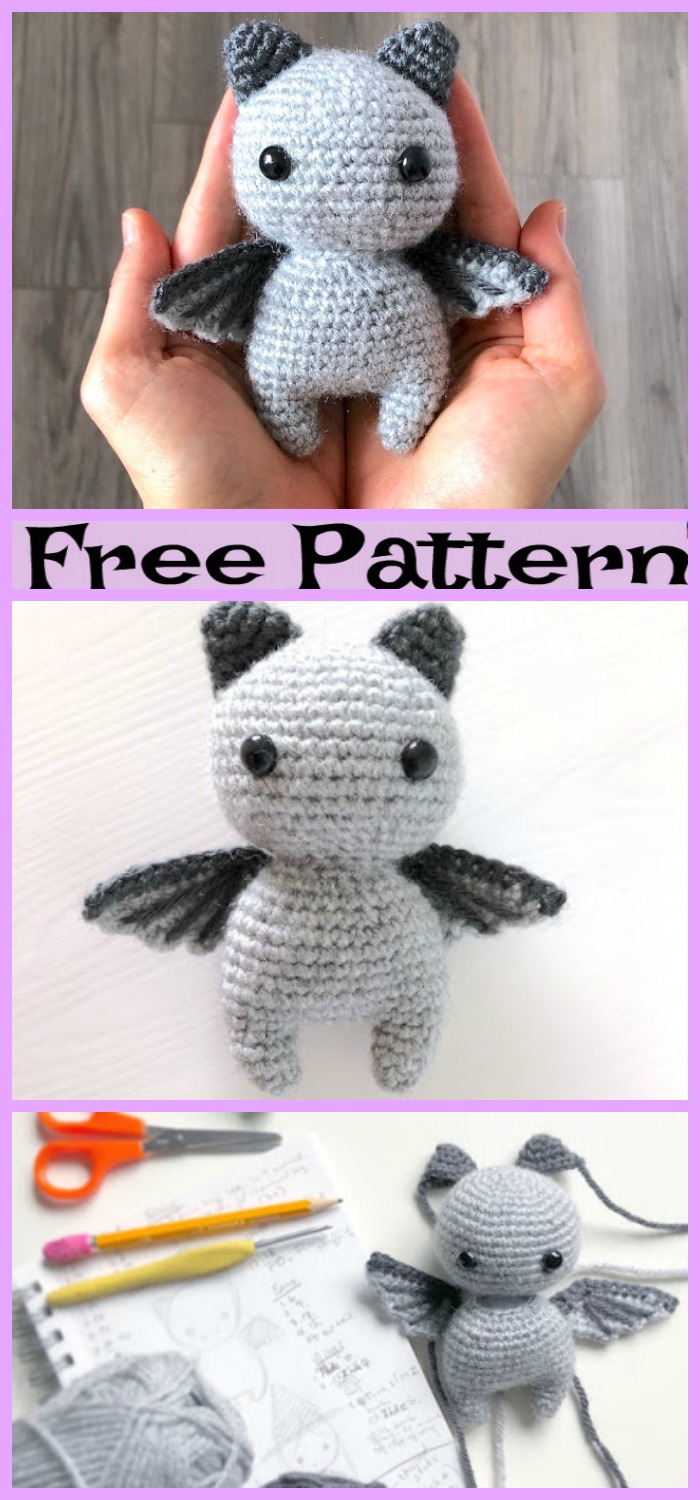 diy4ever-Crochet Sir Batwington Bat Amigurumi – Free Pattern 