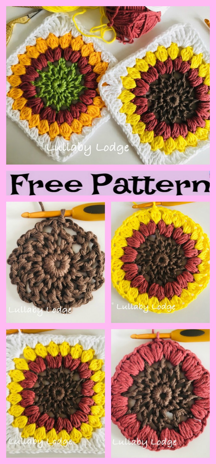 diy4ever-Crochet-Sunflower-Granny-Squares-Free-Pattern