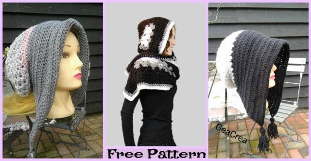 Crochet Winter bonnet – Free Patterns