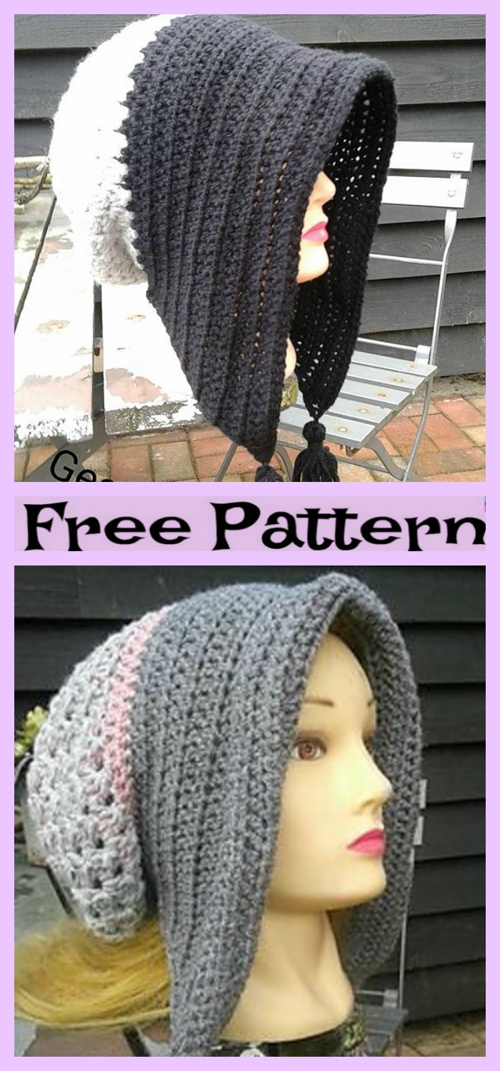 diy4ever-Crochet Winter bonnet - Free Patterns 