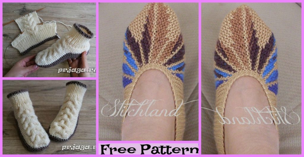 diy4ever-Homemade-knitted-Slippers-Free-Patterns