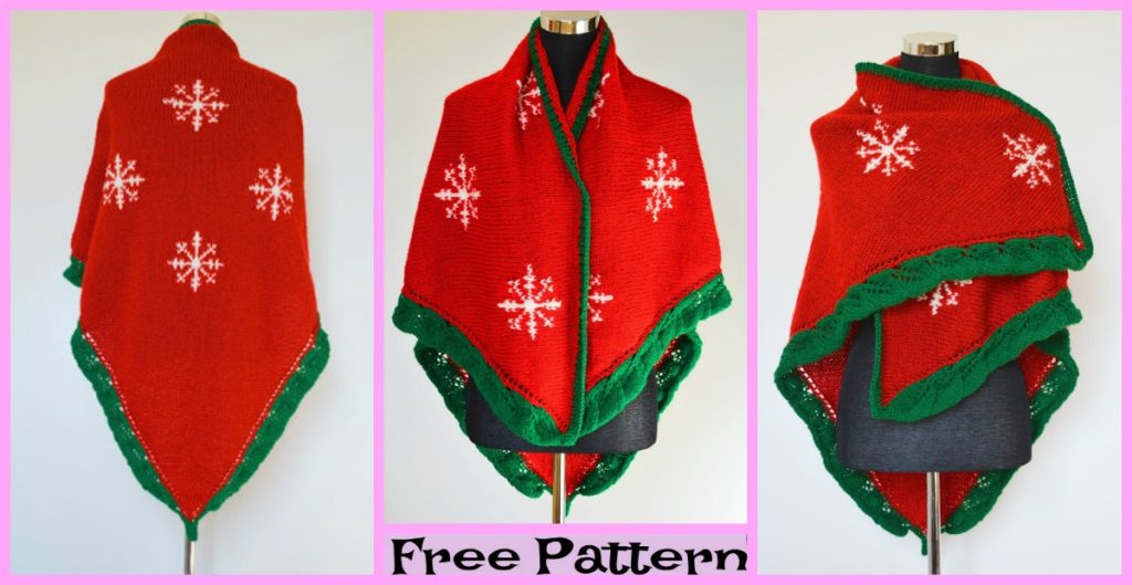 diy4ever-Knit Christmas Eve Shawl - Free Pattern