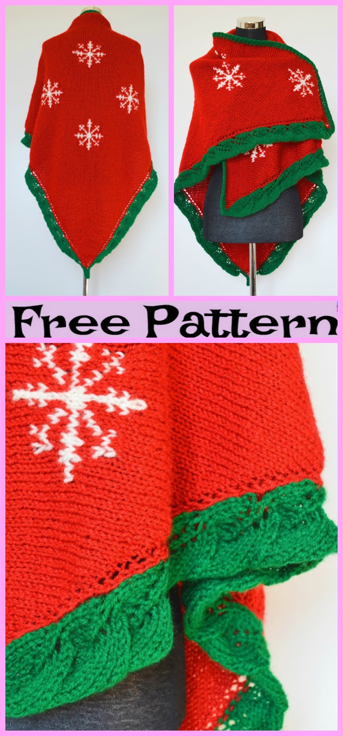 diy4ever-Knit Christmas Eve Shawl - Free Pattern 