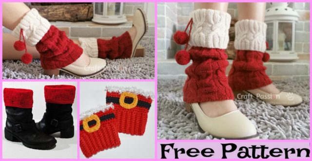 Knit Santa Cuff Leg Warmers – Free Pattern