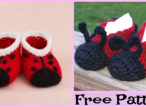 Knit Sweet Lady Bug Booties – Free Pattern