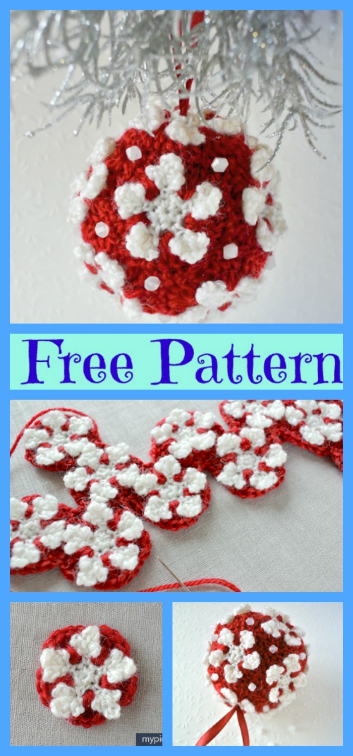 Crochet Christmas Ball Ornaments - Free Patterns 
