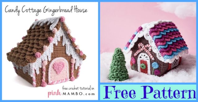 Crochet Candy Cottage Gingerbread Houses – Free Pattern