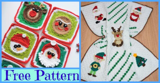 Crochet Christmas Blanket – Free Patterns