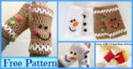 diy4ever-Crochet Christmas Fingerless Gloves - Free Patterns