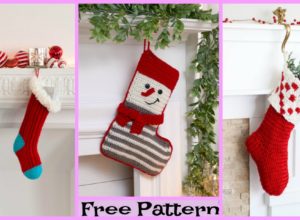 Crochet Christmas Stockings – Free Patterns