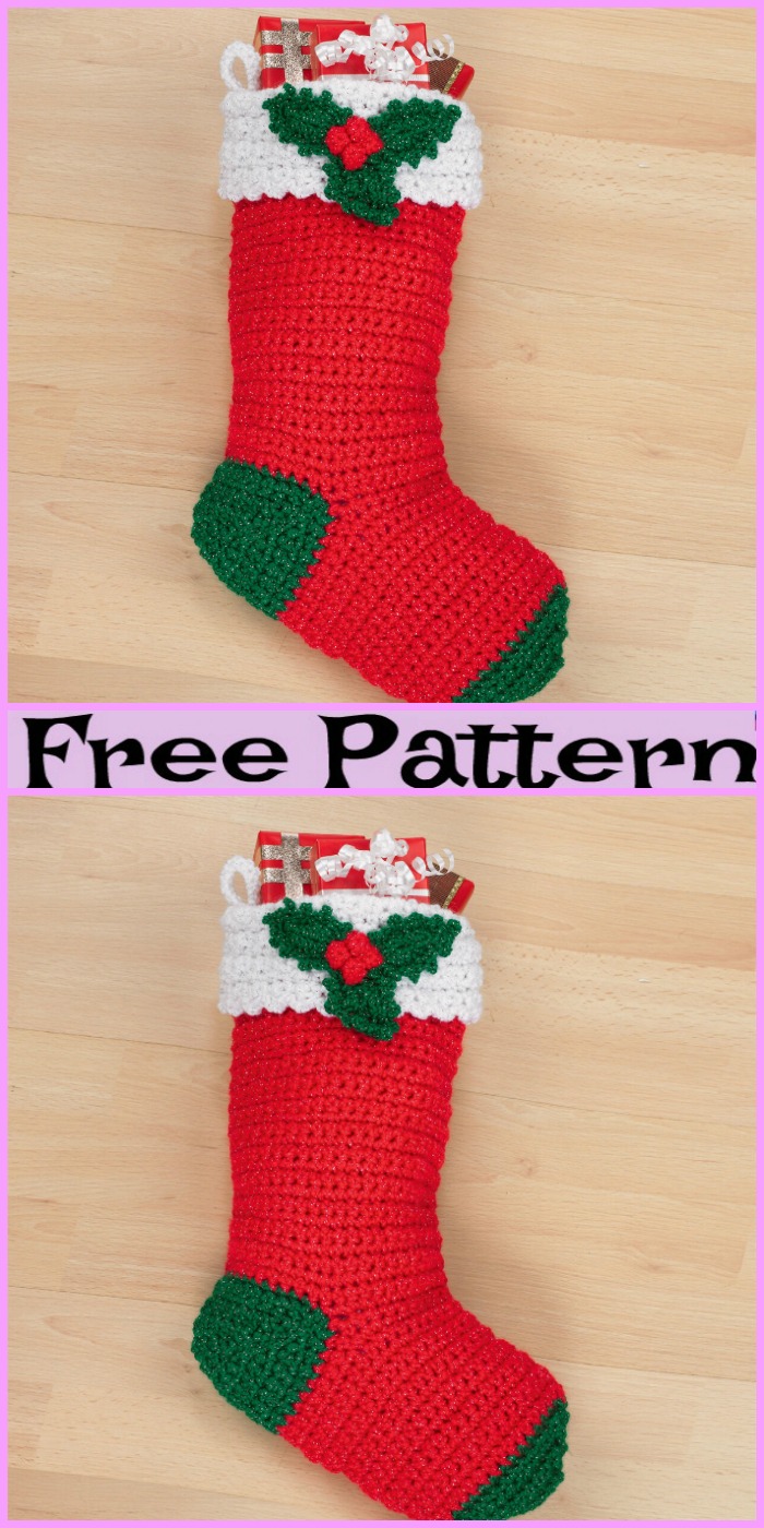 diy4ever-Crochet Christmas Stockings - Free Patterns 