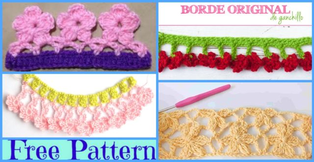 Crochet Flower Border – Free Patterns