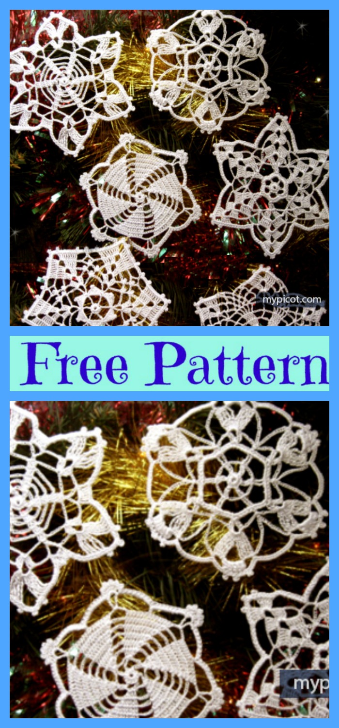 diy4ever-Crochet Lace Snowflakes - Free Patterns 
