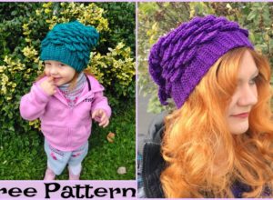 Crochet Mermaid Slouchy Hat – Free Patterns