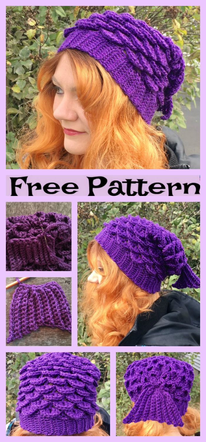 Crochet-Mermaid-Slouchy-Hat-Free-Pattern