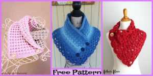 diy4ever-Crochet Ombre Cowled Neckwarmers - Free Patterns